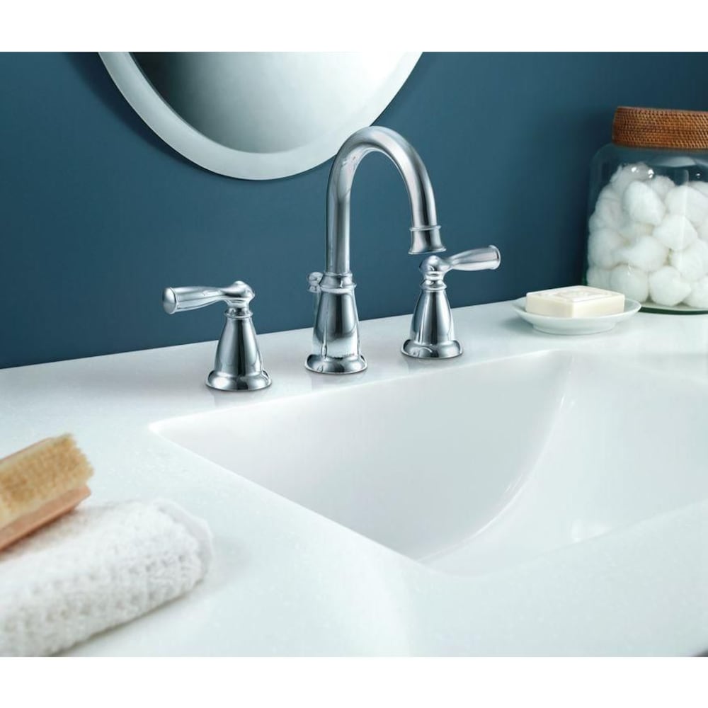 Robinet de lavabo de salle de bain à 2 poignées Banbury de 8 à 16 pouces en chrome (vidange et valve incluses)