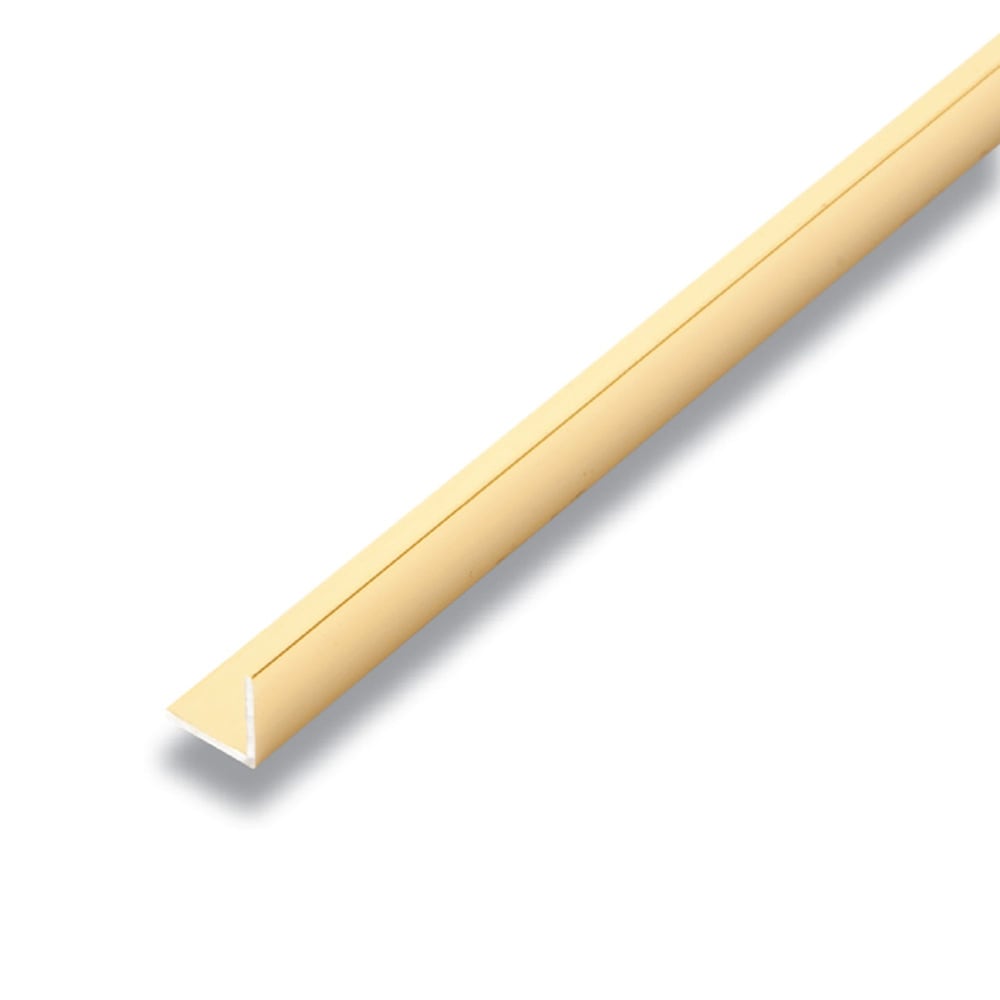 1/2-inch x 1/2-inch x 8 ft. Metal Angle Mira Rot Resistant Decorative Utility Moulding in Gold