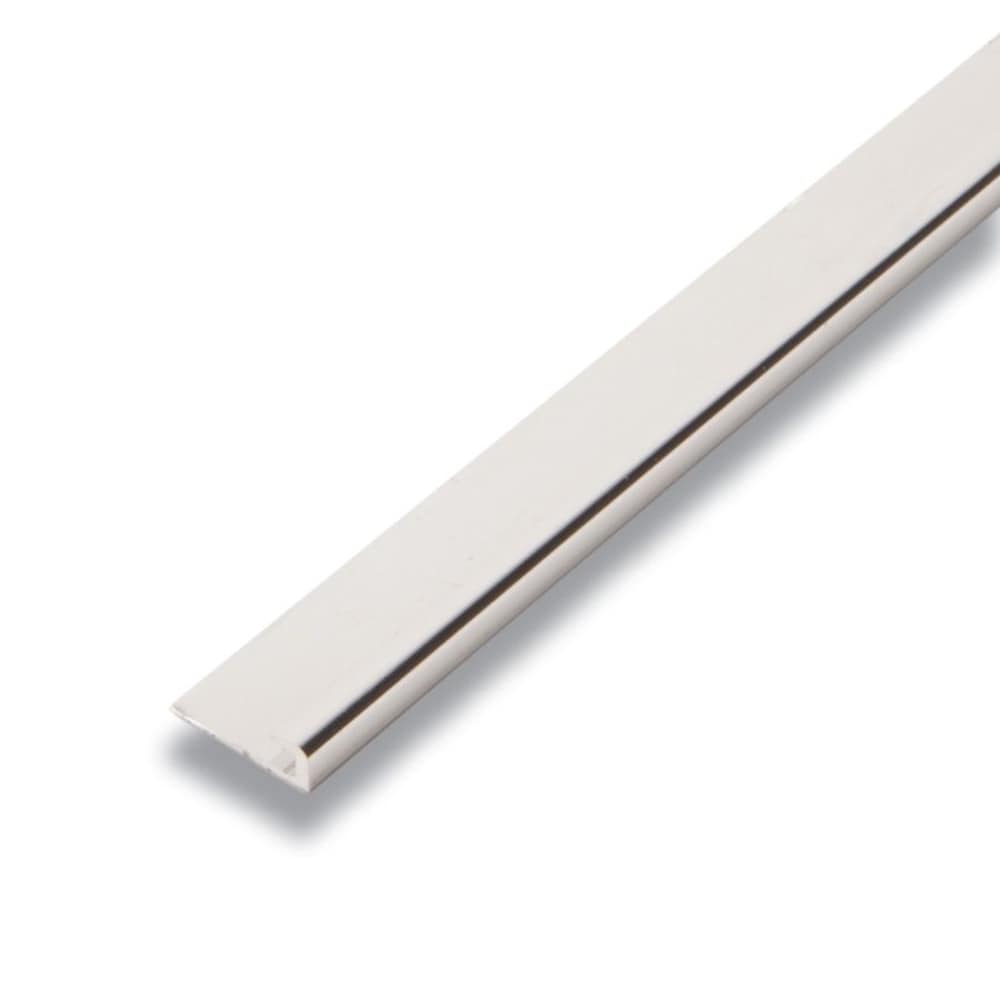 1/4-inch x 3/4-inch x 8 ft. Anodized Aluminum Cap Trim Mira Lustre in Silver