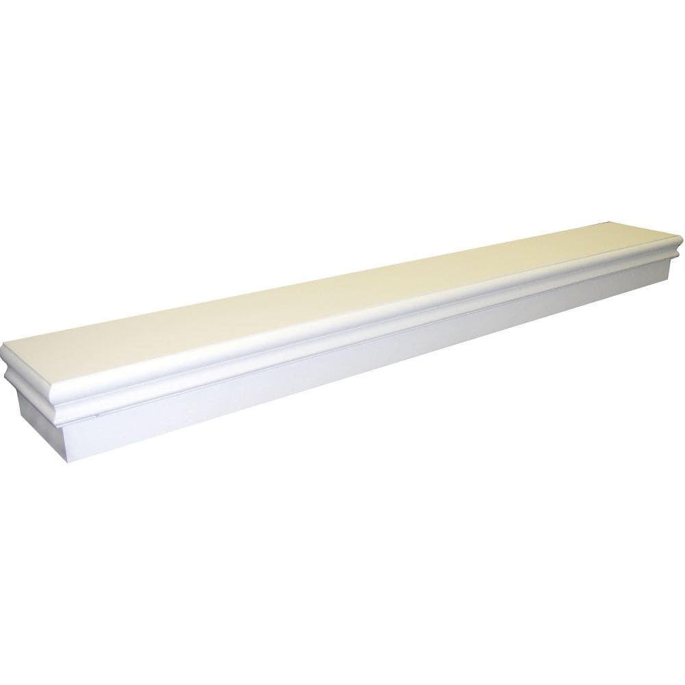 Étagère de cheminée transitionnelle Montego de 60 pouces en blanc brillant