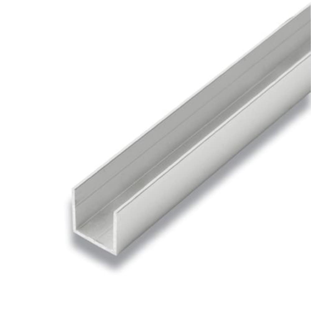 3/4-inch x 3/4-inch x 8 ft. Metal U-Channel in Satin Clear