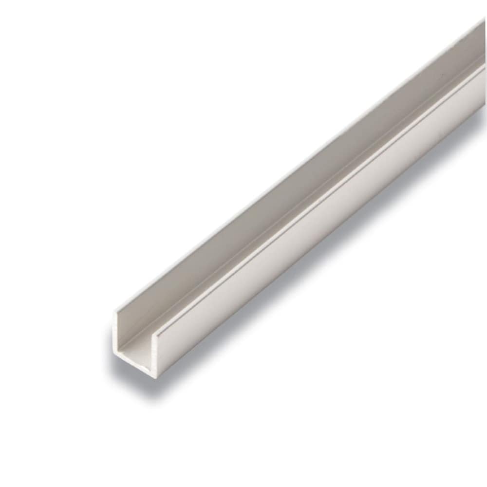 1/2-inch x 1/2-inch x 8 ft. Metal U-Channel in Satin Clear