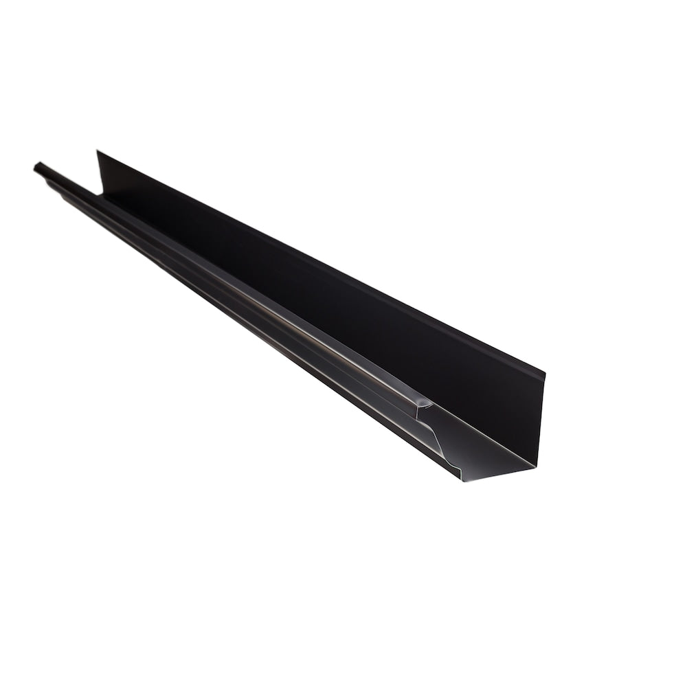 Gouttière en aluminium de 10 pi x 5 po (gouttière) en noir