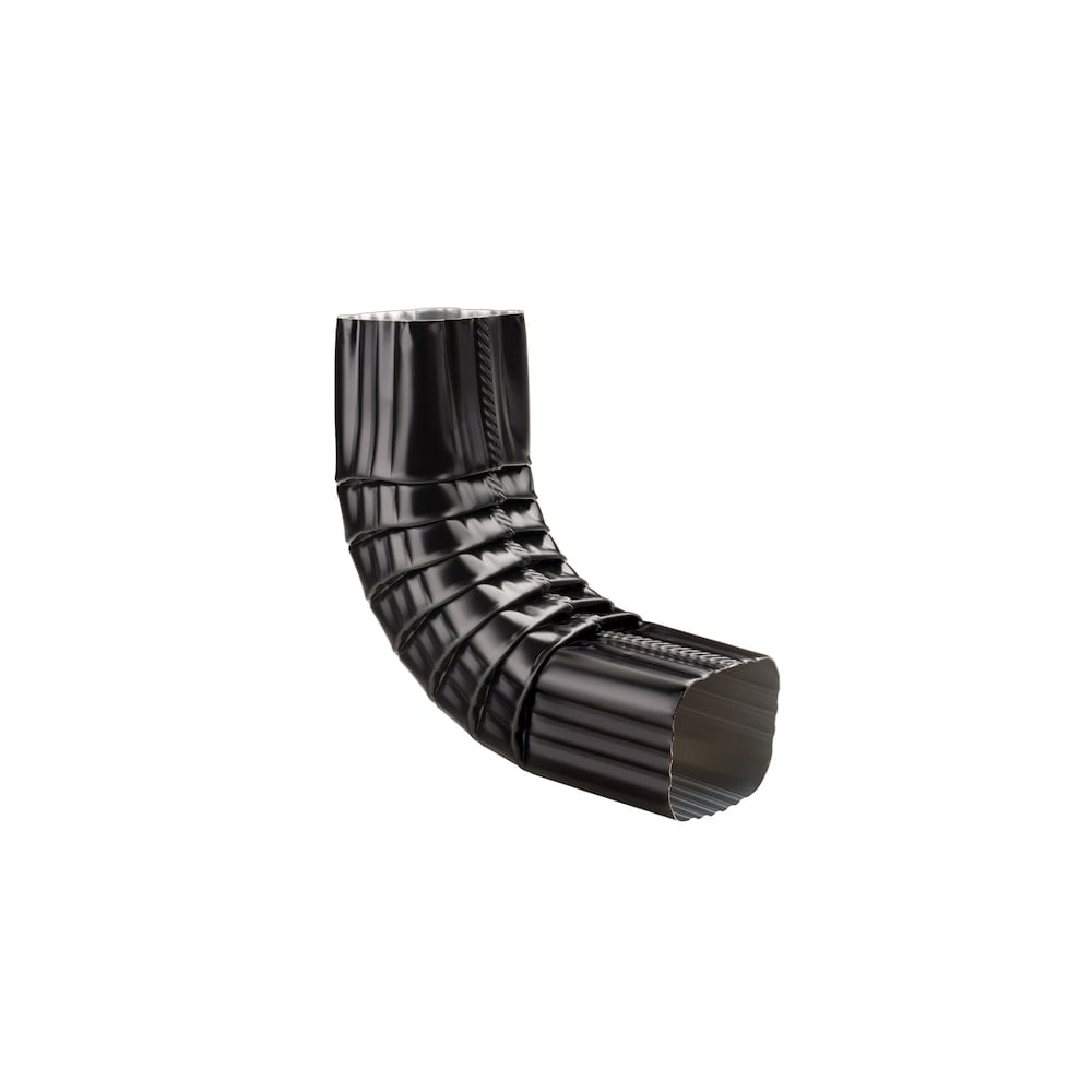 2-inch x 3-inch Aluminum Gutter (Eavestrough) Downspout A-Elbow in Black