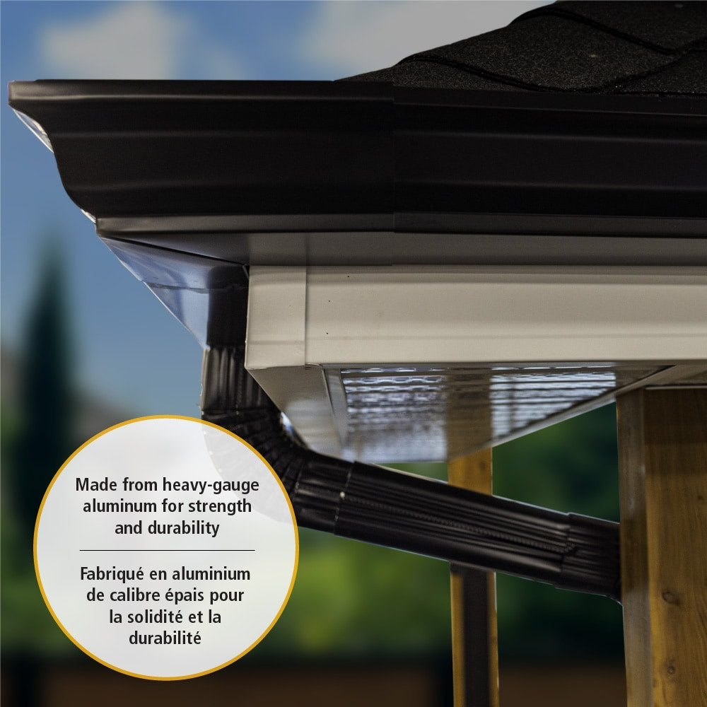 3-inch W x 3-inch D Aluminum Gutter (Eavestrough) Gutter Square Downspout Elbow in Brown Pro Pack (30 Pieces)