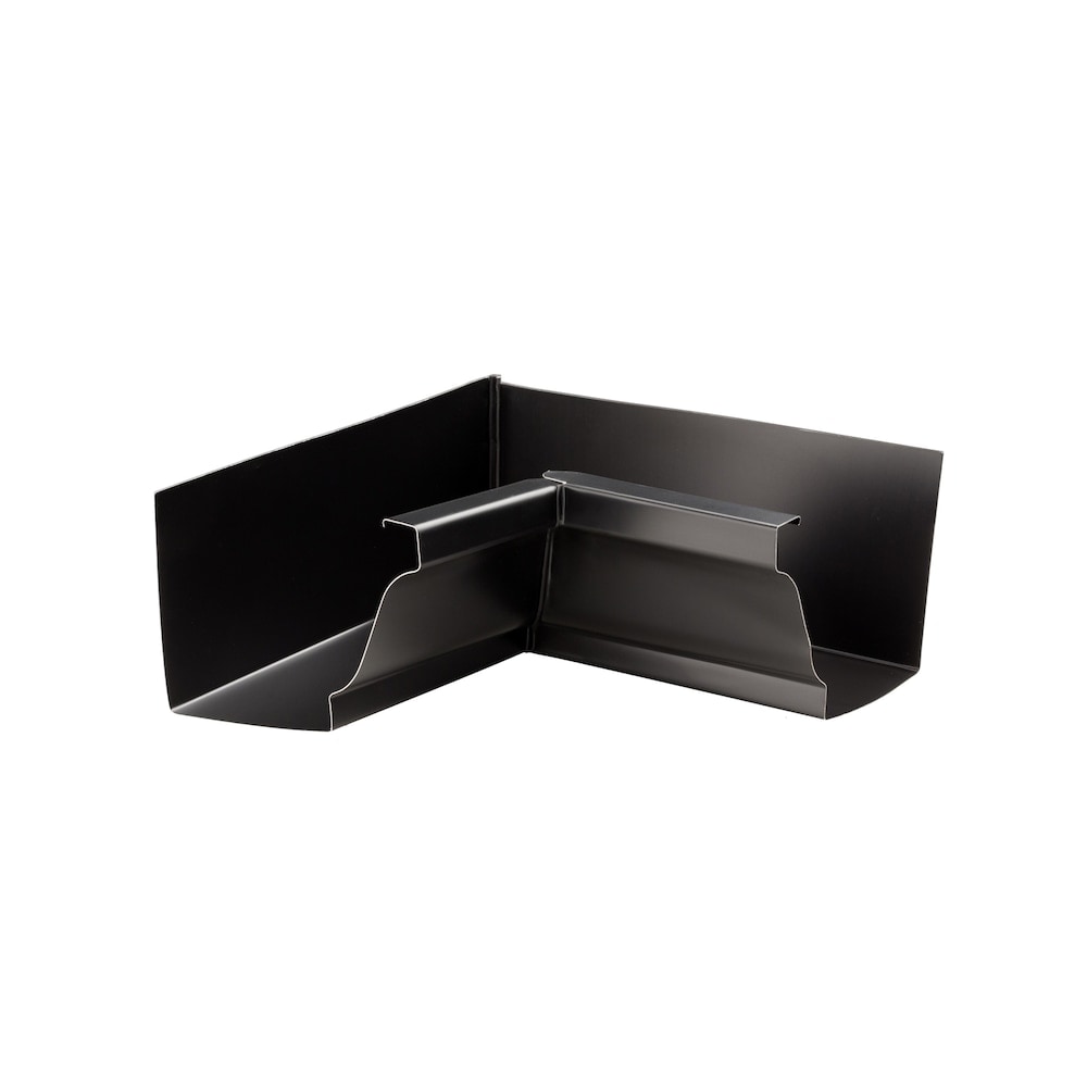 5-inch Aluminum Inside Corner Gutter (Eavestrough) Mitre in Black