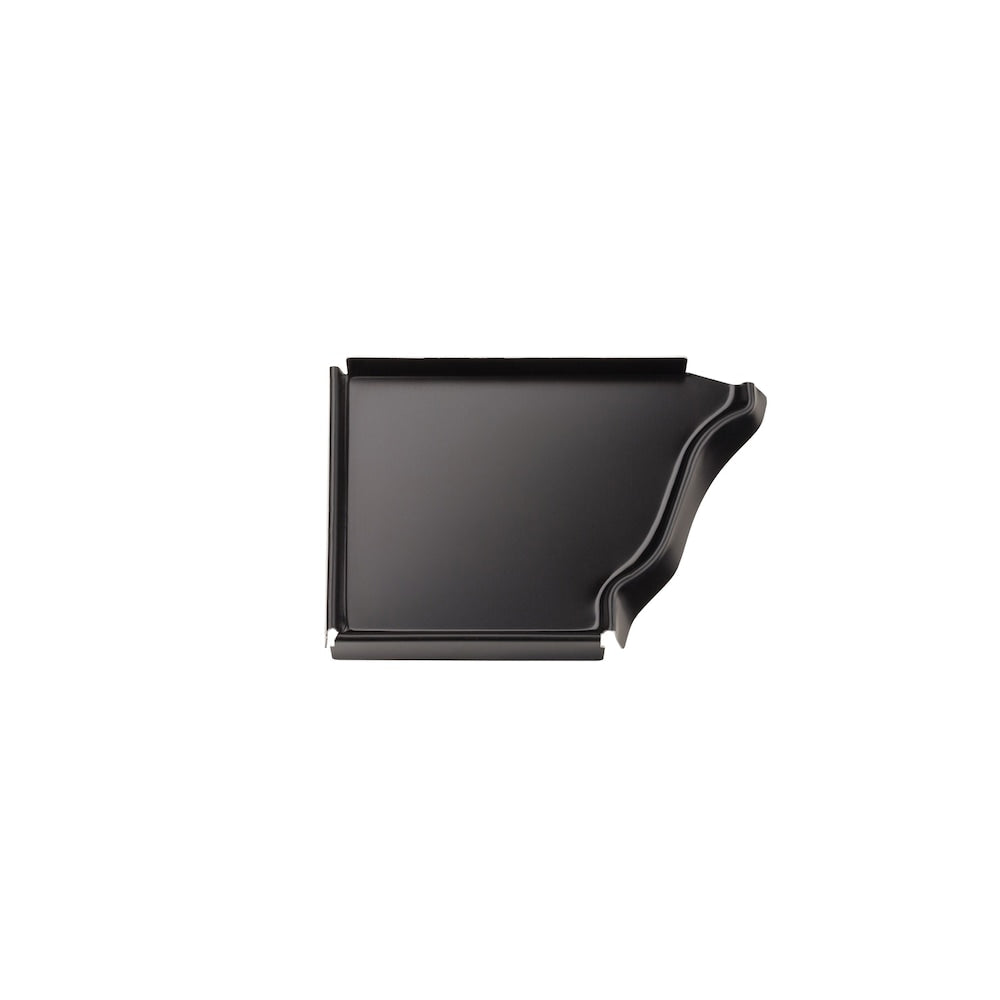 5-inch Aluminum Gutter (Eavestrough) Left End Cap in Black