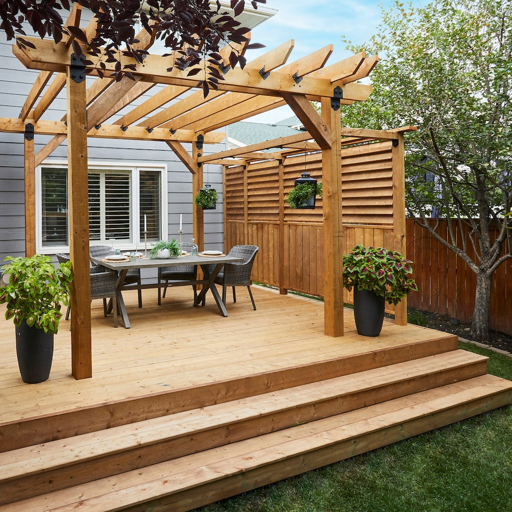 Terrasse en bois traité sous pression de 5/4 x 6 x 8 pi (utilisation hors sol uniquement)