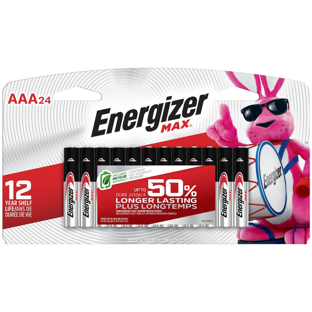Energizer MAX AAA Batteries (24 Pack), Triple A Alkaline Batteries