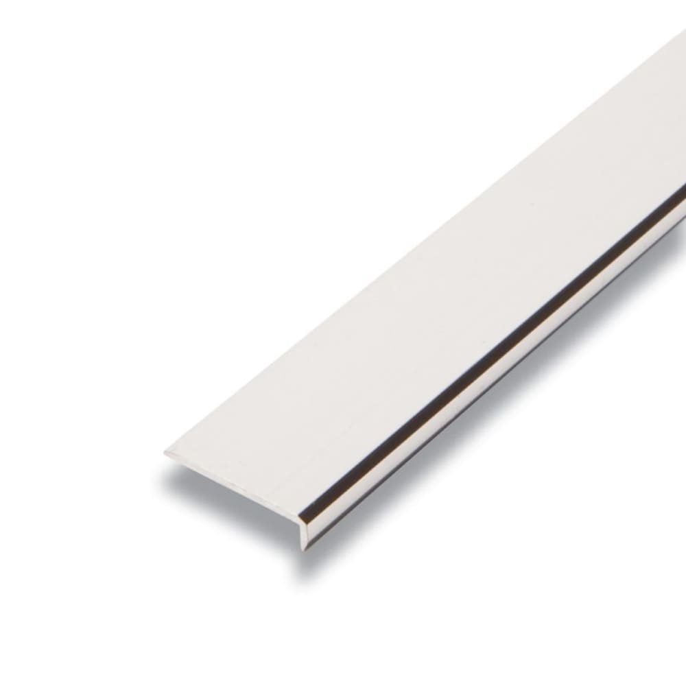1-inch x 1-inch x 8 ft. Finished Rot Resistant Metal Plain Edging Mira Lustre in Silver