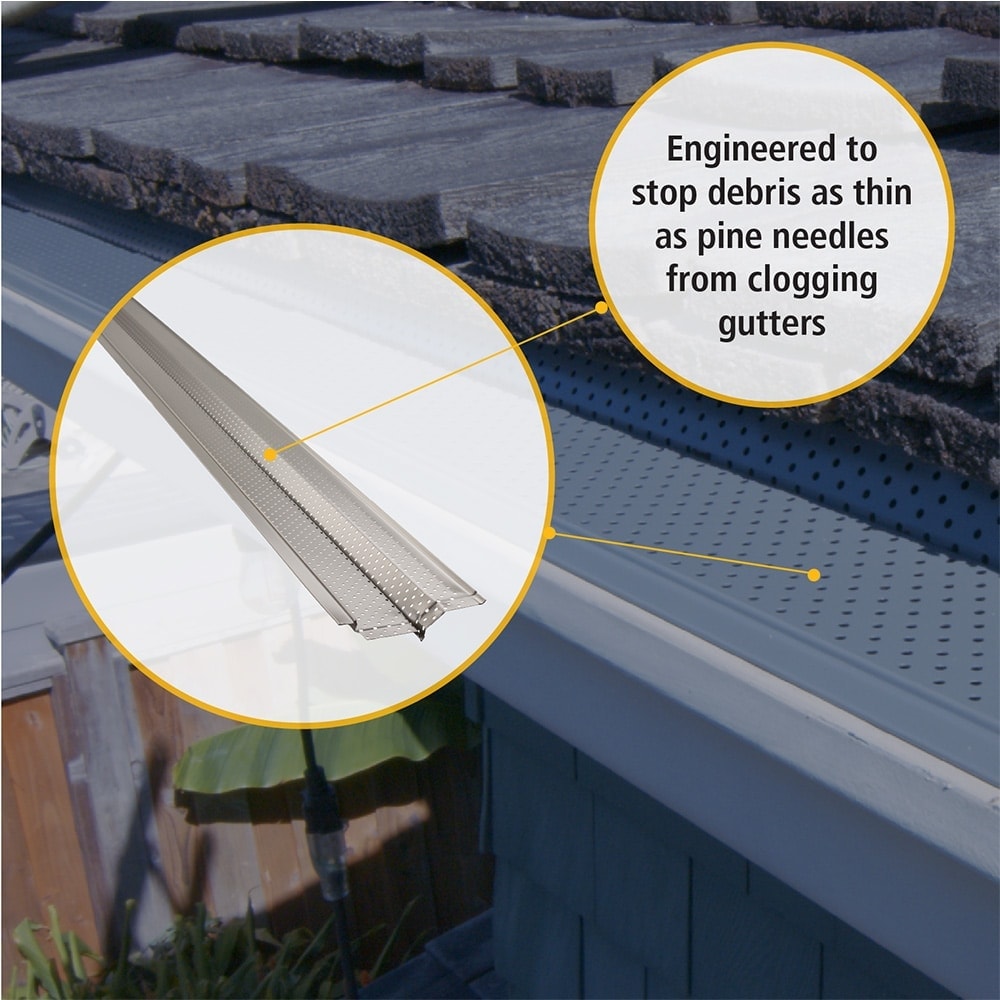 4 ft. L x 5-inch W Heavy-Duty Aluminum Gutter (Eavestrough) Guard (5-Pack)