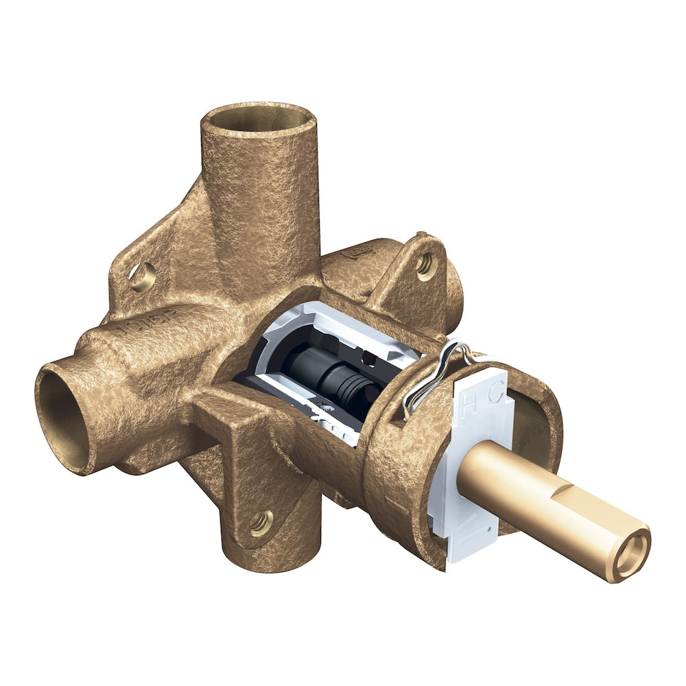 Brass Rough-In Posi-Temp Pressure-Balancing Cycling Tub and Shower Valve - 1/2-inch CC Connection