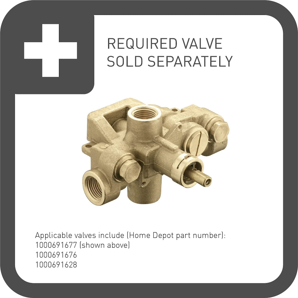 Kingsley Single-Handle Moentrol Valve Trim Kit in Chrome (Valve Not Included)