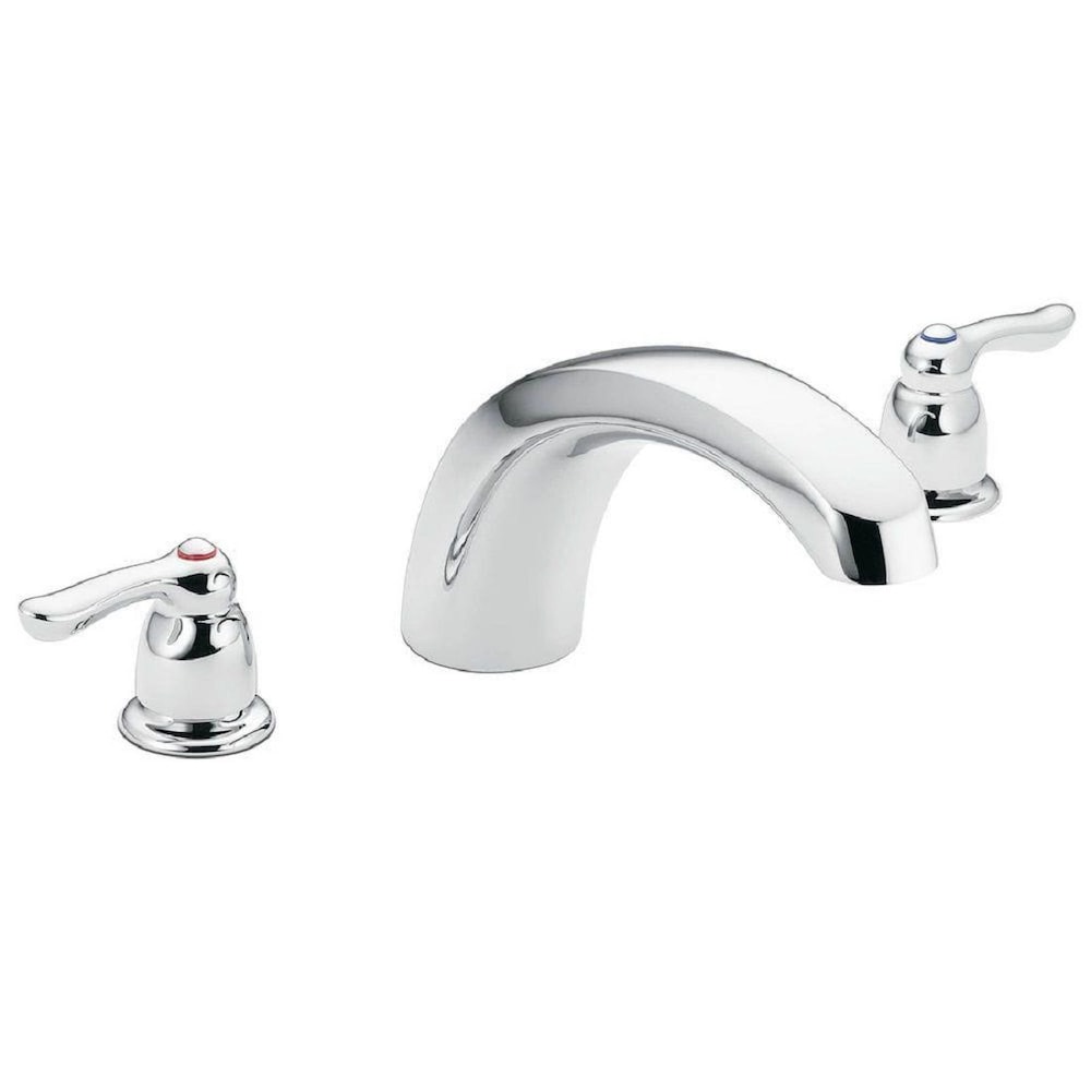 Garniture de robinet de baignoire romaine à 2 poignées et à arc bas Chateau en chrome (robinet vendu séparément)
