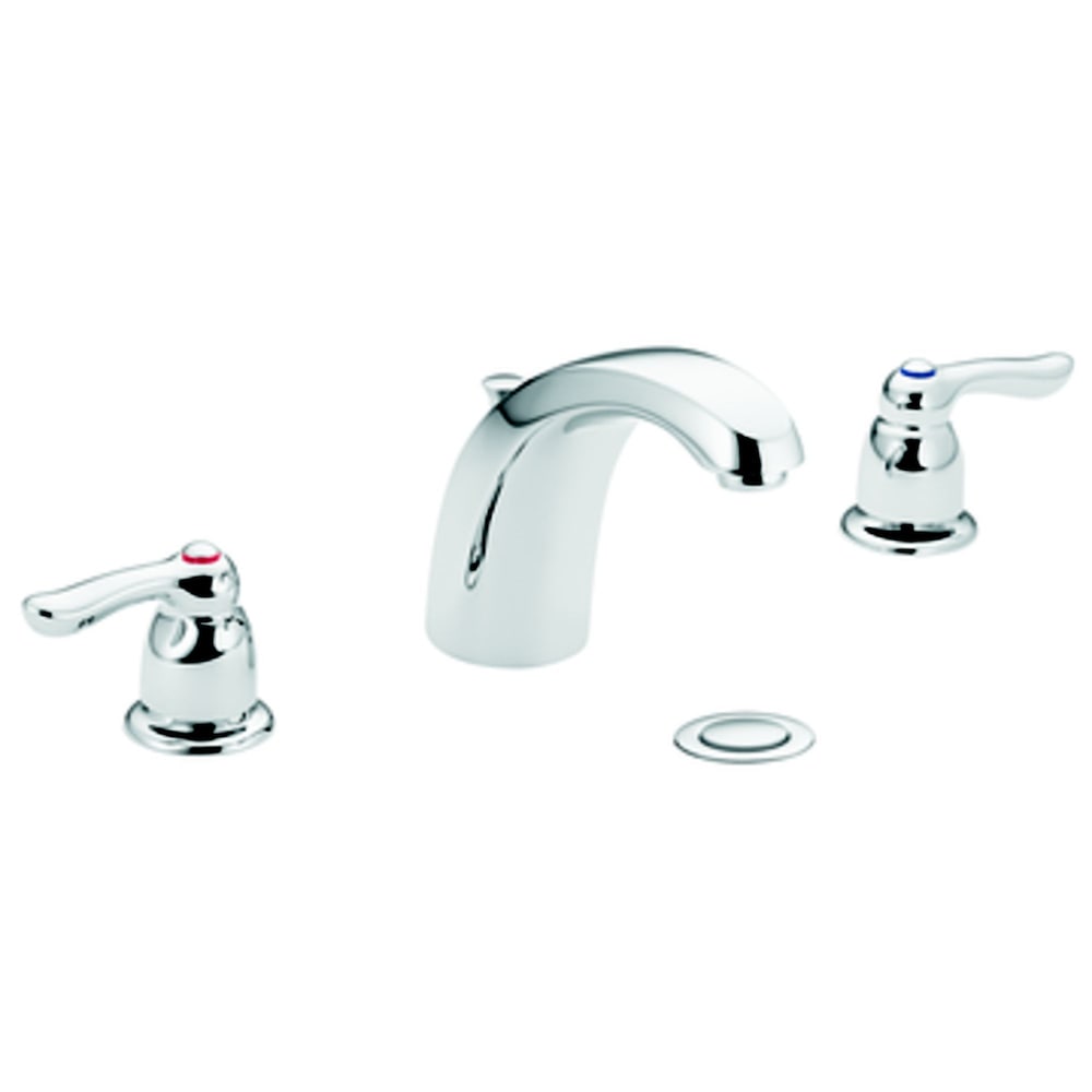 Robinet de lavabo de salle de bain à 2 poignées Chateau de 8 à 16 pouces en chrome (drain et valve inclus)
