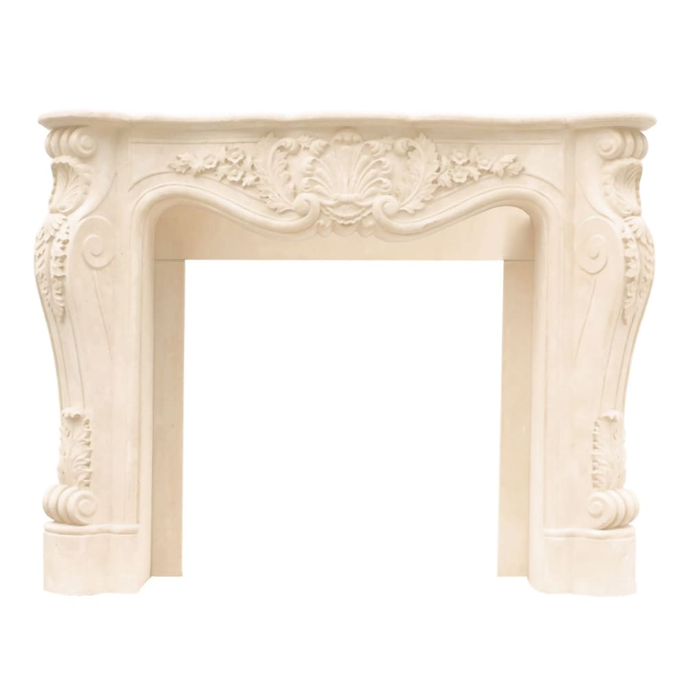 Cheminée en pierre reconstituée de la série Designer Louis XIII