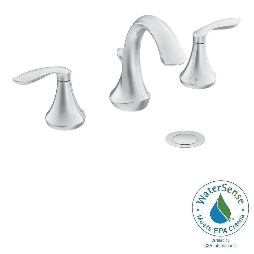Eva 2 Handle 8-to-16-inch Widespread Bathroom Sink Faucet/Tap in Chrome (Valve Not Included)