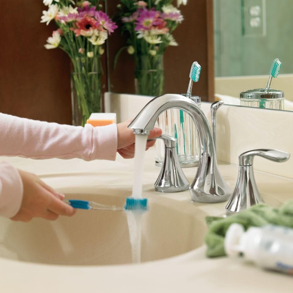 Eva 2 Handle 8-to-16-inch Widespread Bathroom Sink Faucet/Tap in Chrome (Valve Not Included)