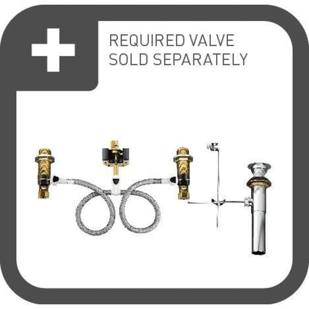 Eva 2 Handle 8-to-16-inch Widespread Bathroom Sink Faucet/Tap in Chrome (Valve Not Included)