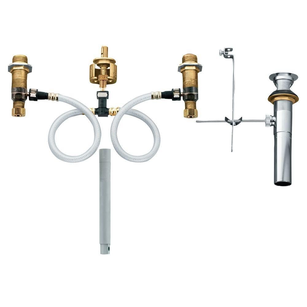 Robinet de salle de bain à grande portée, robinet brut avec ensemble de drain - connexion IPS 1/2 pouce