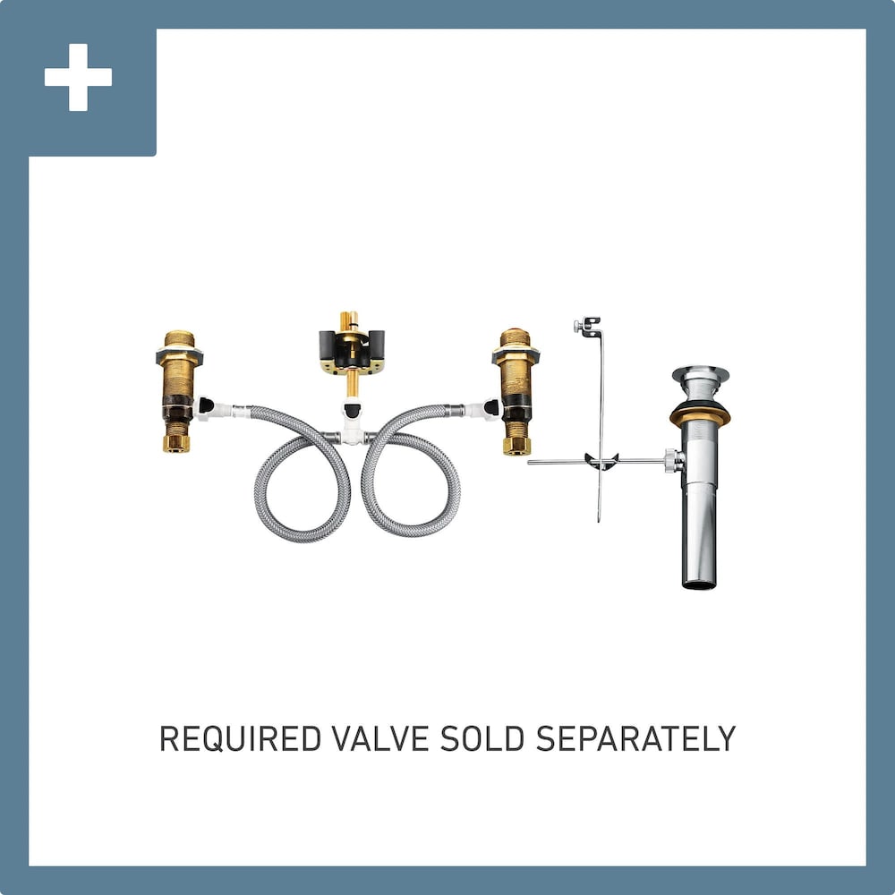 Robinet de salle de bain à grande portée, robinet brut avec ensemble de drain - connexion IPS 1/2 pouce