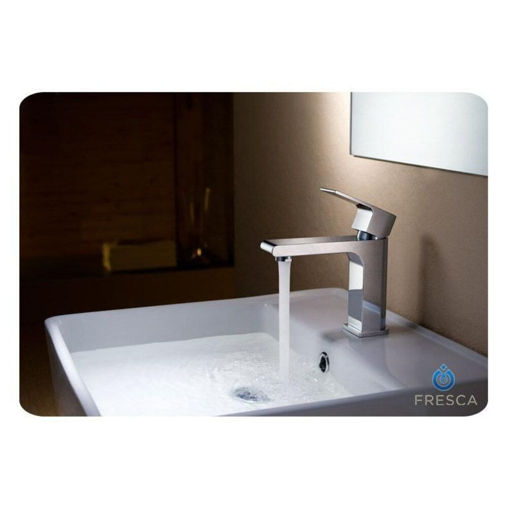 Allaro Single Hole 1-Handle Low Arc Bathroom Faucet in Chrome with Lever Handle