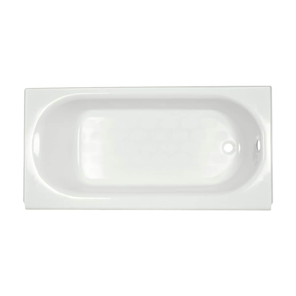 Baignoire rectangulaire Princeton de 60 po x 30 po avec drain à droite et tablier avant en blanc