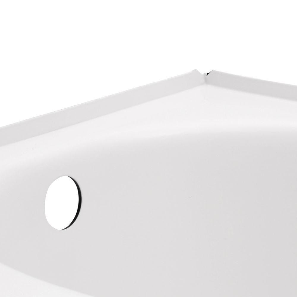 Baignoire rectangulaire de luxe Princeton de 60 po x 34 po avec drain à droite et tablier avant en blanc