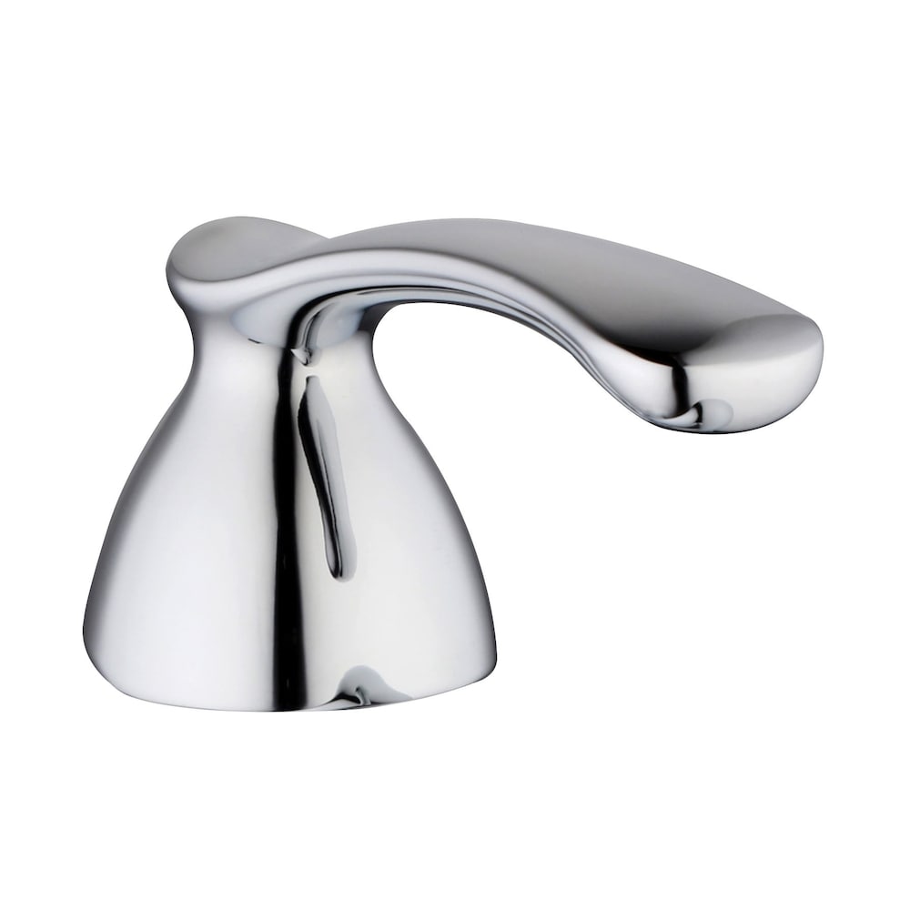 Robinet de salle de bain Edgewood à un trou et à 1 poignée à arc moyen avec poignée à levier en chrome