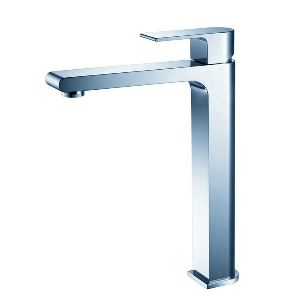 Allaro Single Hole 1-Handle Low Arc Bathroom Faucet in Chrome with Lever Handle
