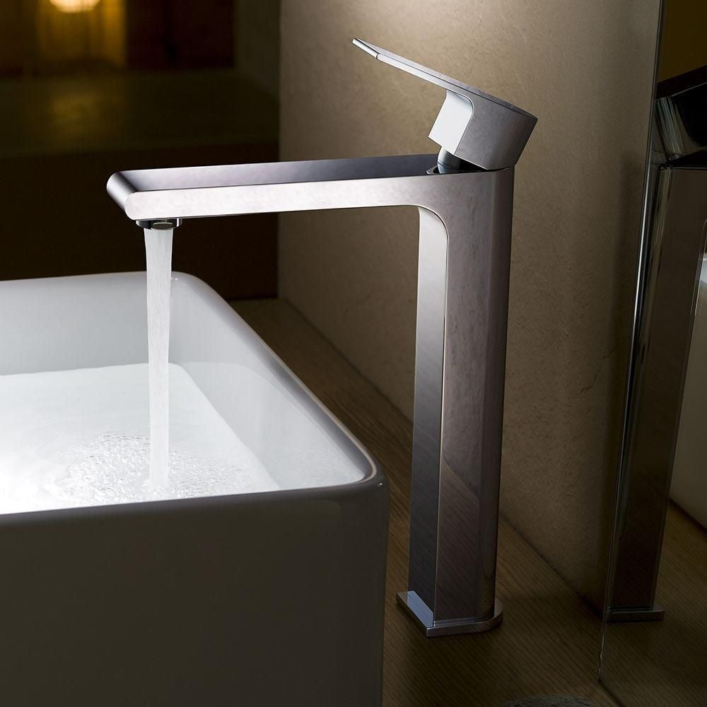 Allaro Single Hole 1-Handle Low Arc Bathroom Faucet in Chrome with Lever Handle