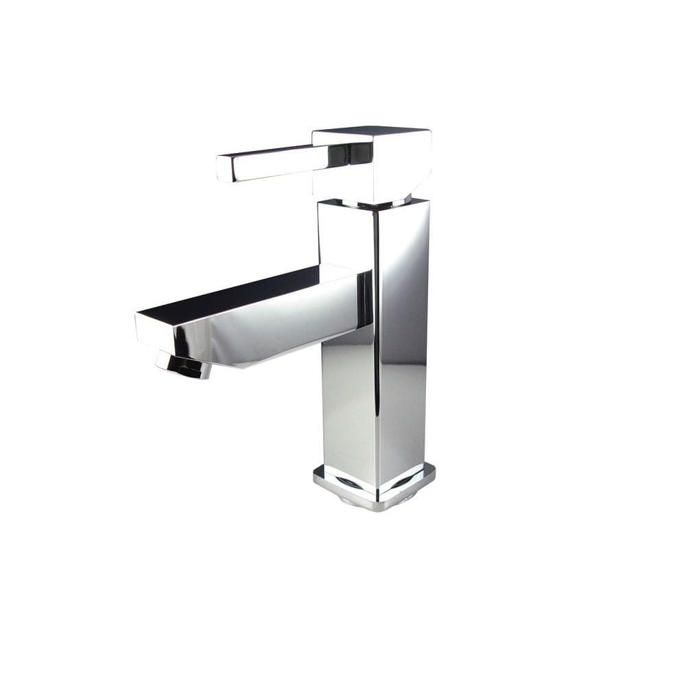 Bevera Single Hole 1-Handle Low Arc Bathroom Faucet in Chrome with Lever Handle