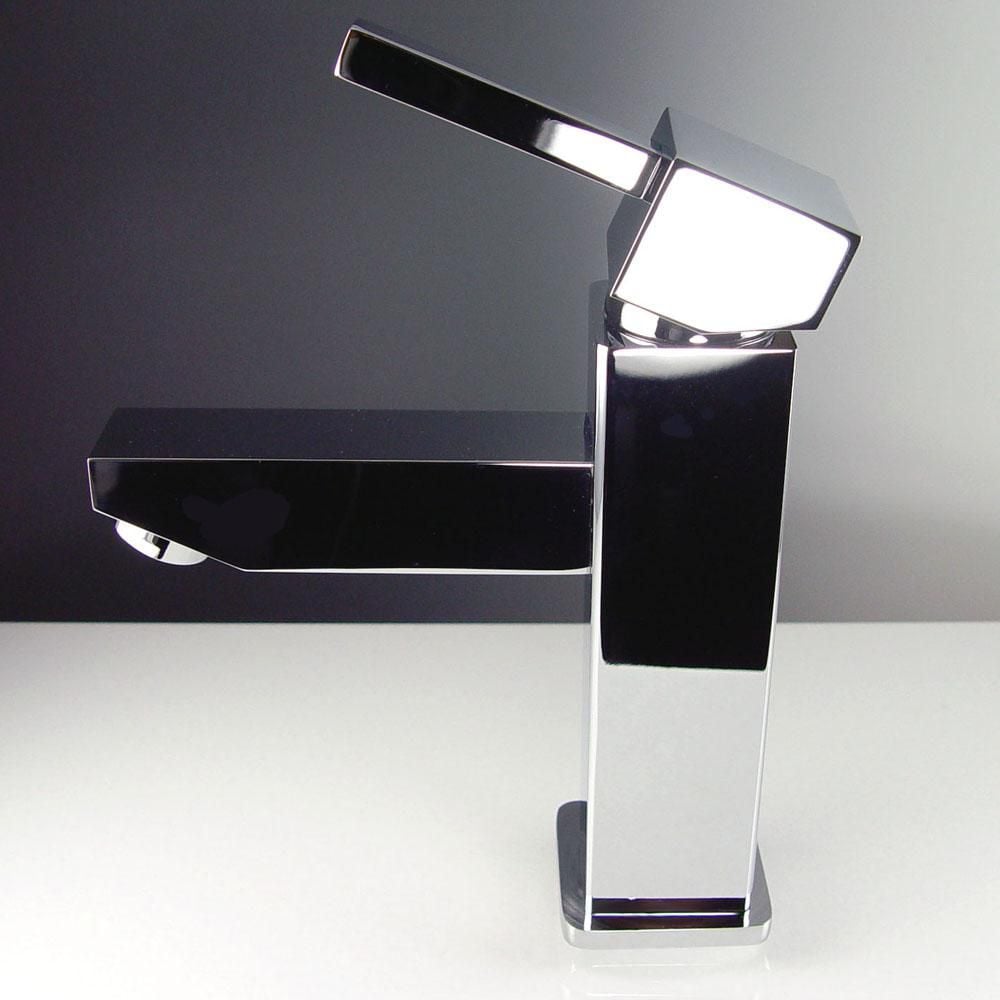 Bevera Single Hole 1-Handle Low Arc Bathroom Faucet in Chrome with Lever Handle