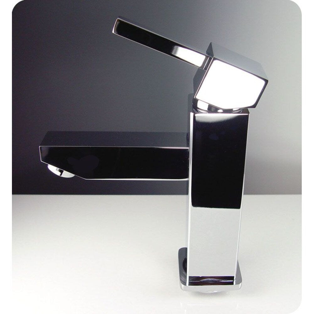 Bevera Single Hole 1-Handle Low Arc Bathroom Faucet in Chrome with Lever Handle