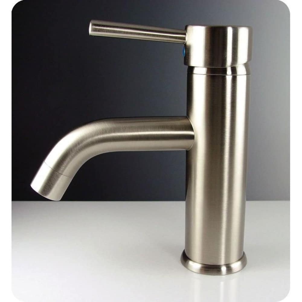 Sillaro Single Hole 1-Handle Low Arc Bathroom Faucet in Brushed Nickel with Lever Handle