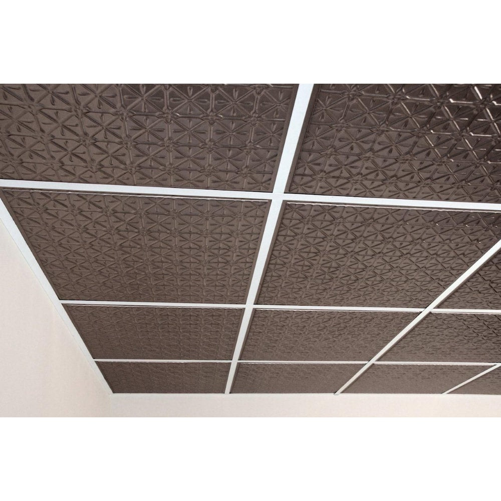 Dalle de plafond en faux étain Continental, 2 pieds x 2 pieds, à poser ou à coller