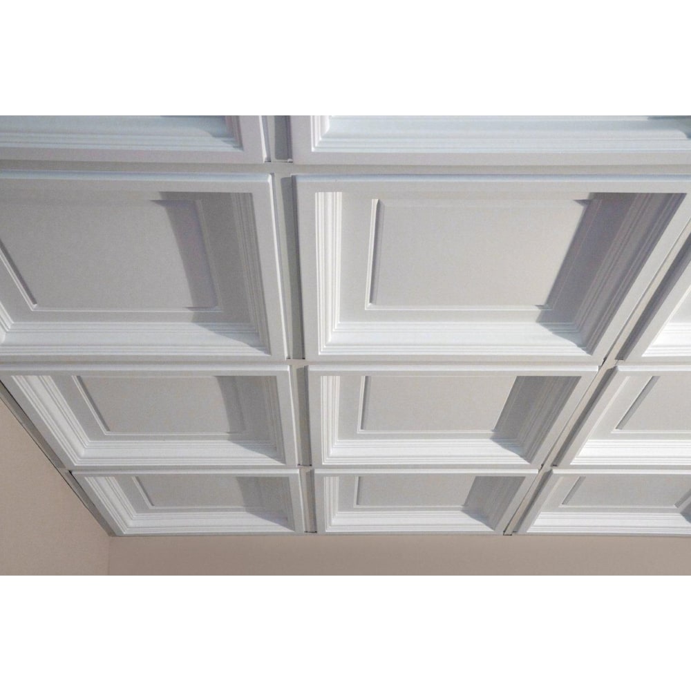 Dalle de plafond à caisson blanche Madison de 2 pi x 2 pi