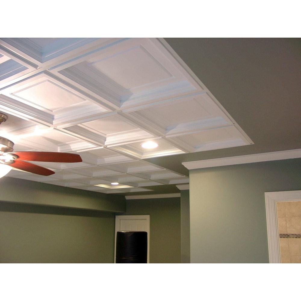 Dalle de plafond à caisson blanche Madison de 2 pi x 2 pi