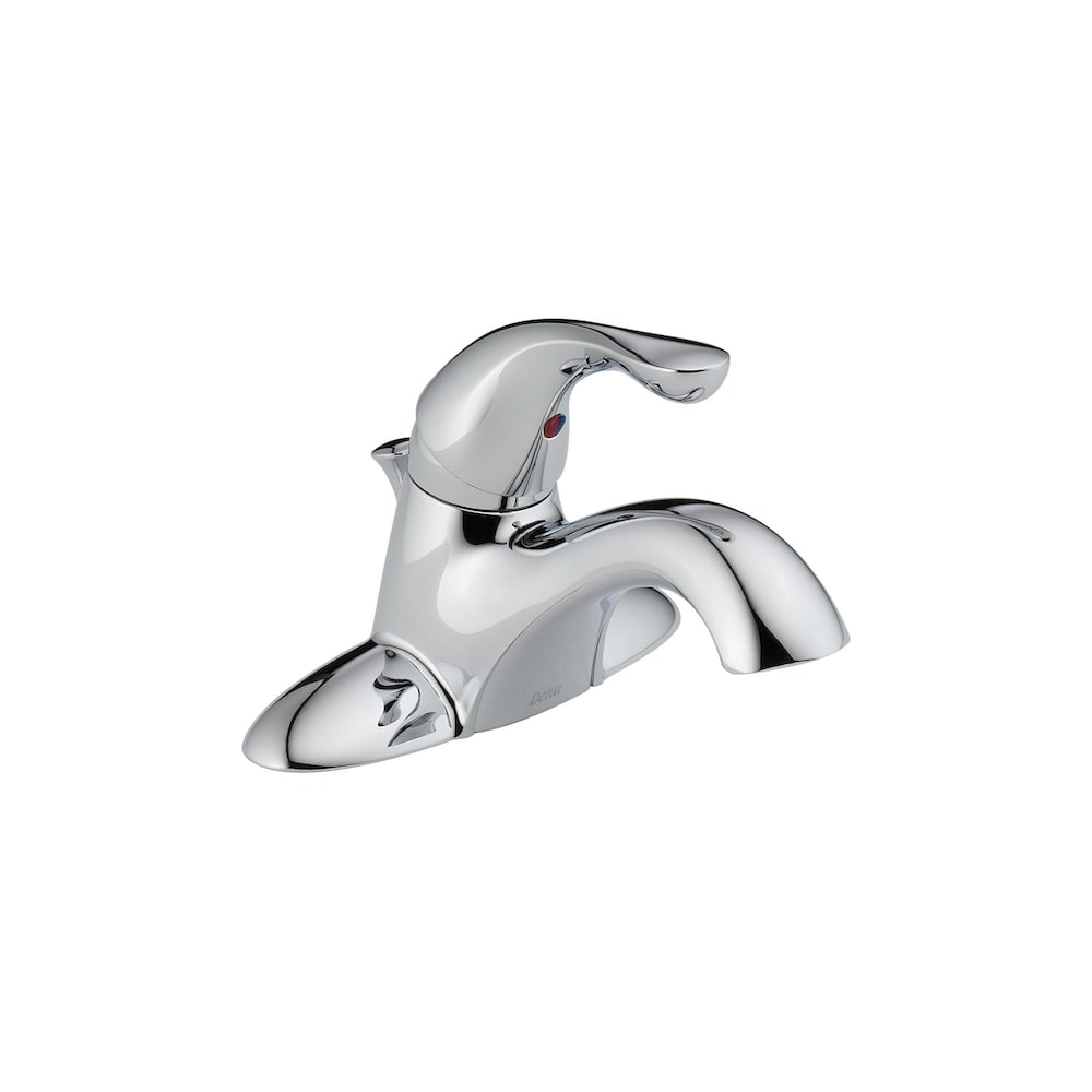 Robinet de salle de bain classique à levier unique et à arc moyen de 4 pouces en chrome
