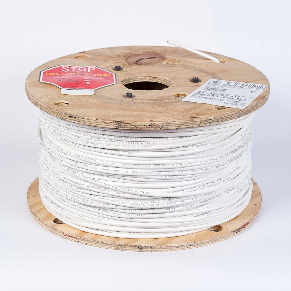 8/7 RW90 SimPull Electrical Wire - White (Cut By The Metre)
