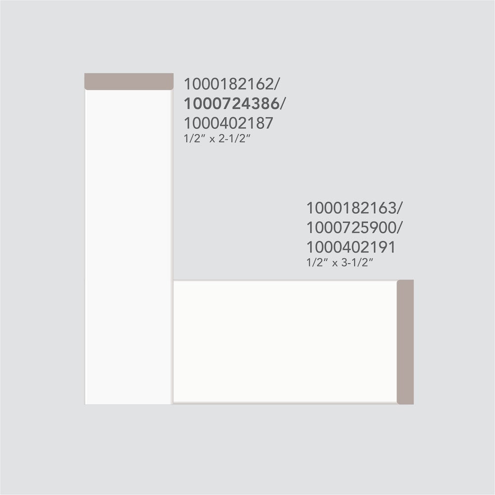 (10-Pack) 1/2-inch x 2 1/2-inch Modern MDF Primed Fibreboard Casing ValuPAK