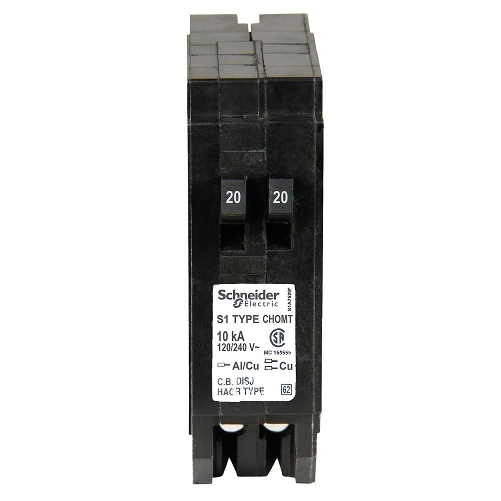 Disjoncteur enfichable unipolaire Homeline Tandem 20-20 A