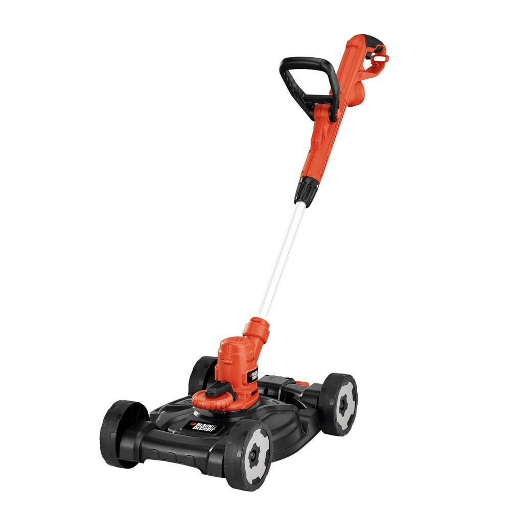 12-inch 6.5 Amp Corded Electric Straight Shaft Single Line 3-in-1 String Grass Trimmer/Lawn Edger/Push Mower