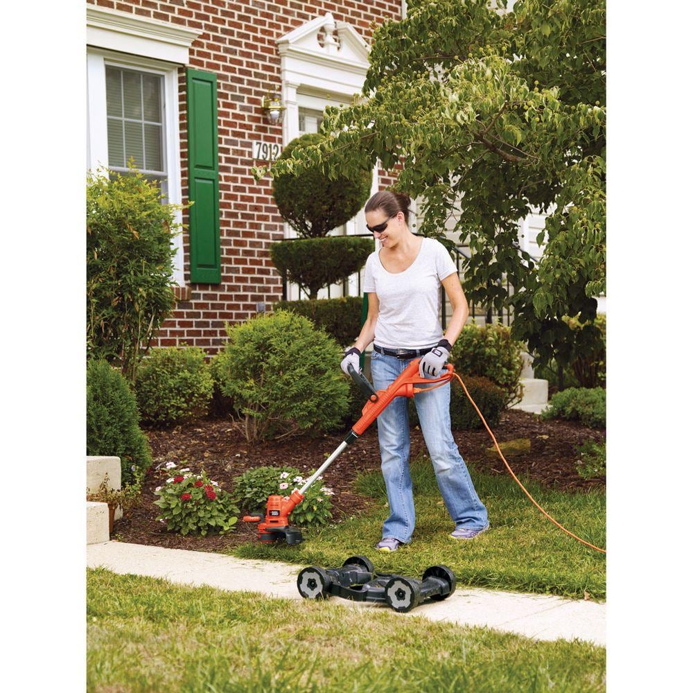 12-inch 6.5 Amp Corded Electric Straight Shaft Single Line 3-in-1 String Grass Trimmer/Lawn Edger/Push Mower