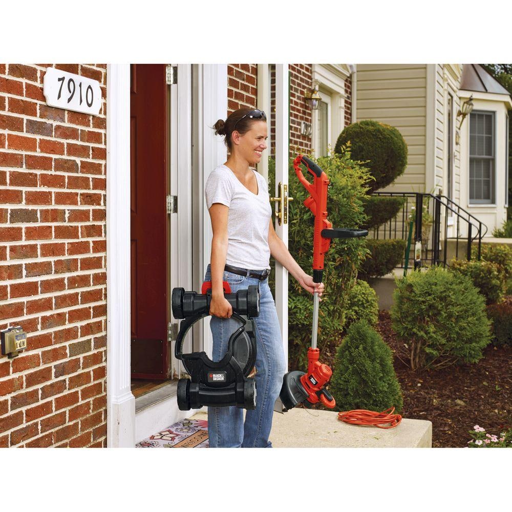 12-inch 6.5 Amp Corded Electric Straight Shaft Single Line 3-in-1 String Grass Trimmer/Lawn Edger/Push Mower