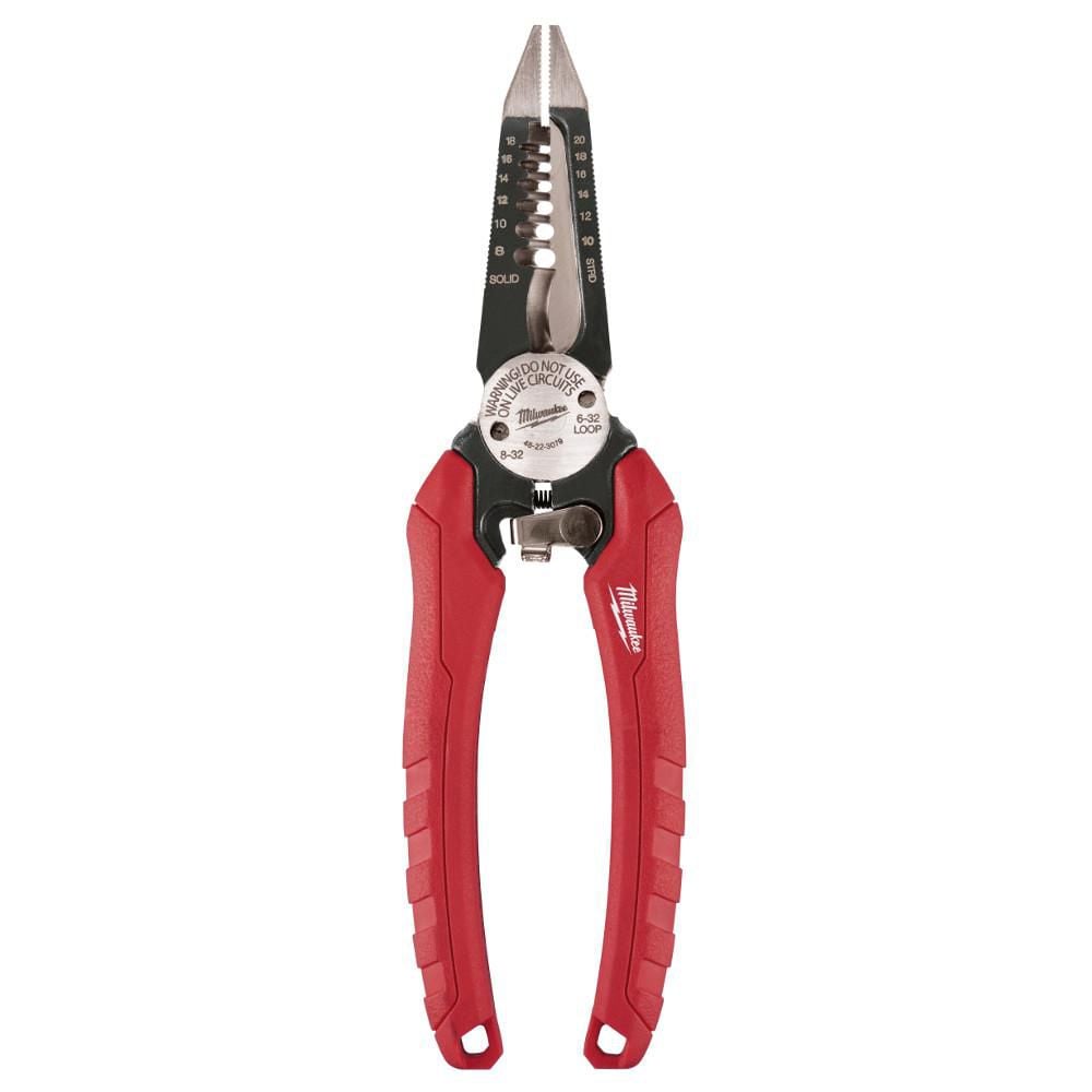 7.75 -inch Combination Electricians 6-in-1 Wire Strippers Pliers