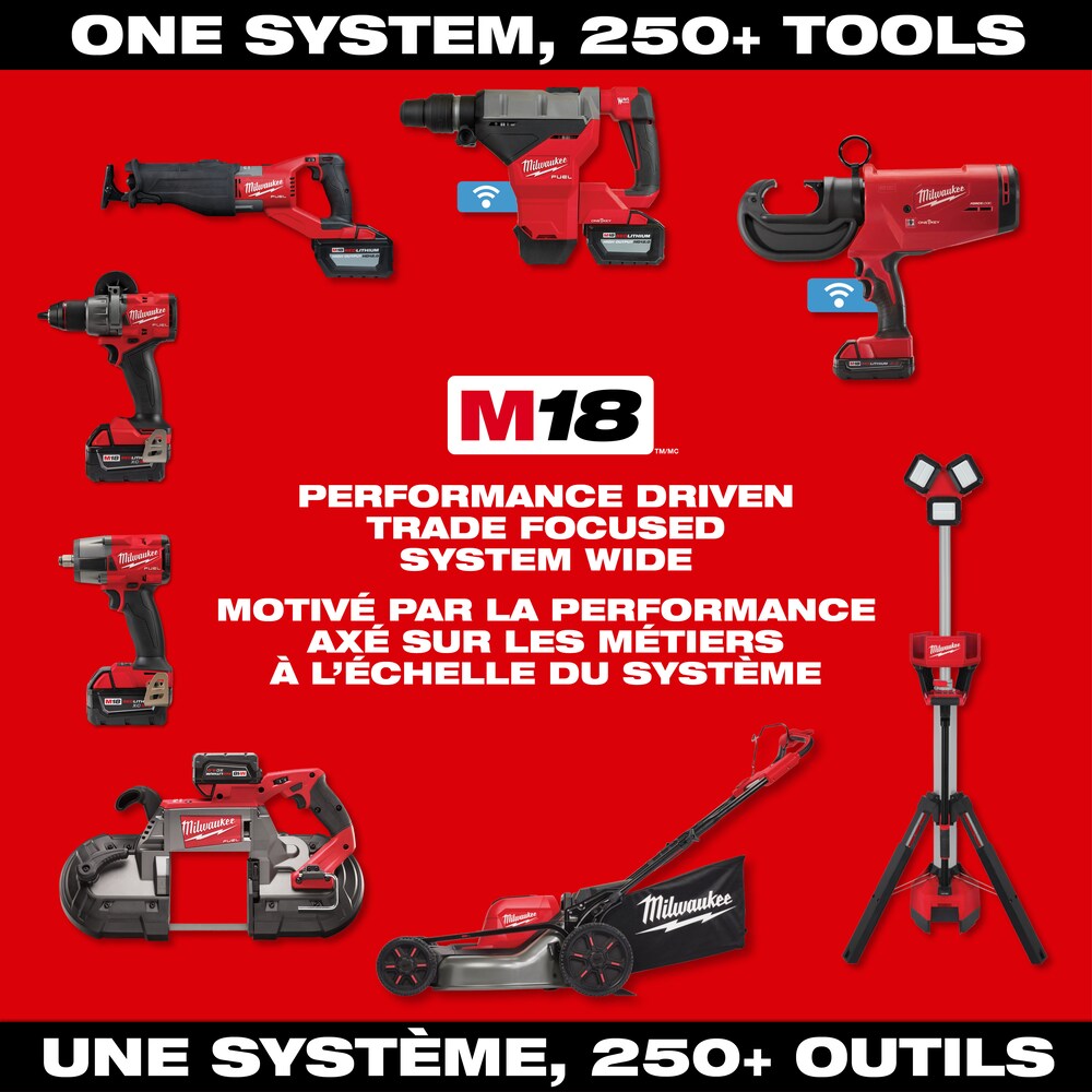 M18 18V Lithium-Ion Cordless Combo Tool Kit (4-Tool) with (2) 3.0Ah Batteries, Charger, Tool Bag