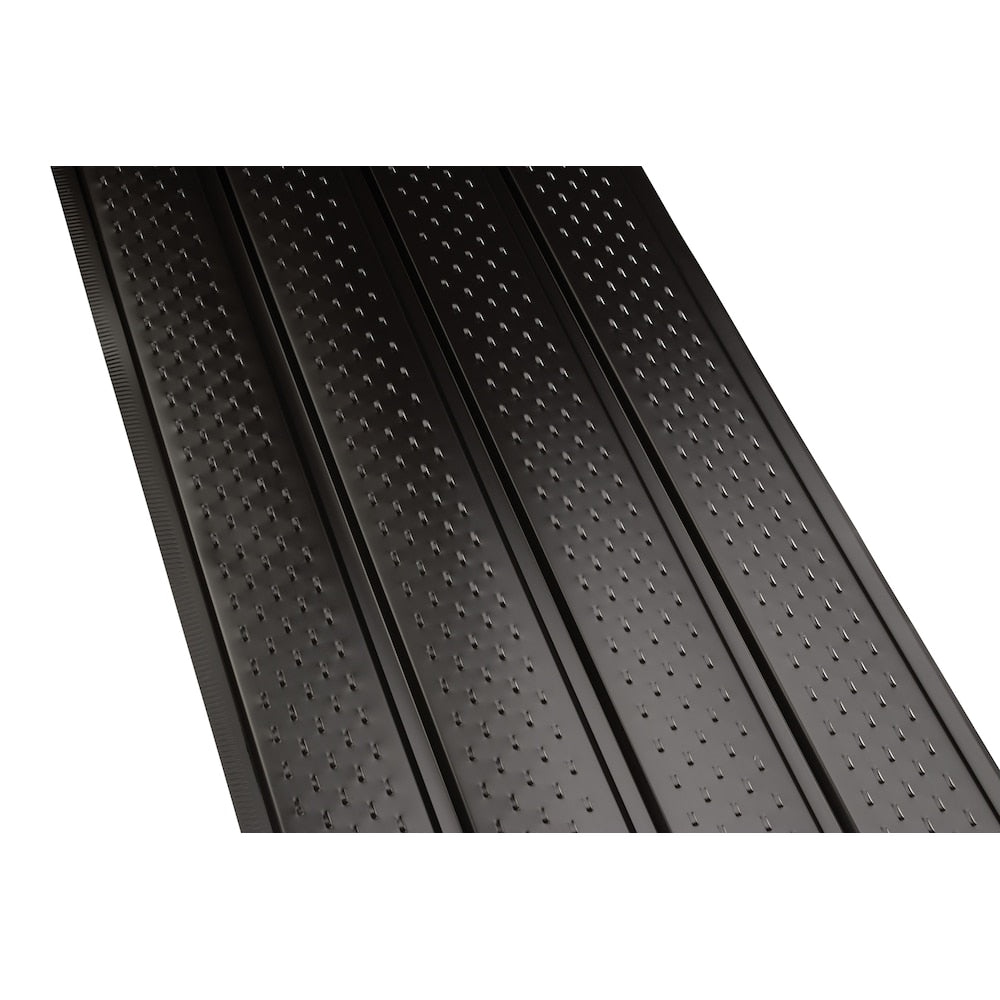 10 ft. L x 16-inch W x 4-inch H Aluminum 4-Panel Vented Soffit in Black
