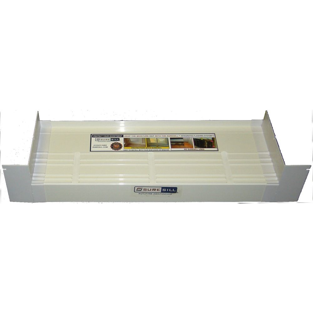 6 9/16-inch x 39-inch PVC Sloped Sill Pan for Door and Window Installation