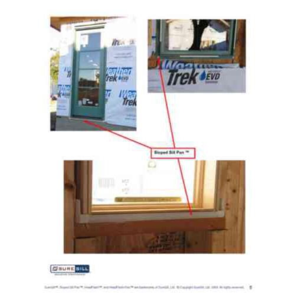 4 9/16-inch x 150-inch PVC Sloped Sill Pan for Door and Window Installation